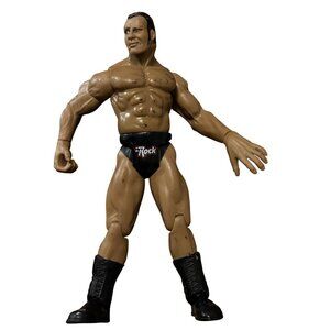 WWE The Rock 6" Action Loose Action Figure Toy With Black Trunks & Boots Wrestli